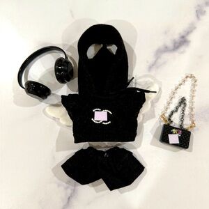 Labubu hoodie wings 4 piece outfit